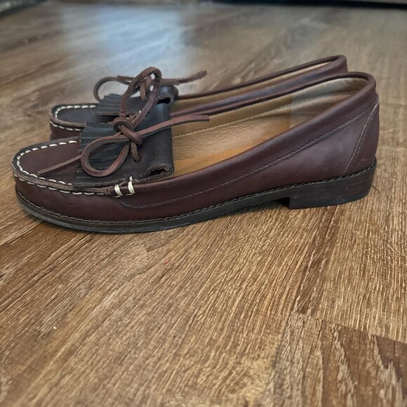 Lucky Brand Women's Brown and Burgundy Loafers - Picture 2 of 3